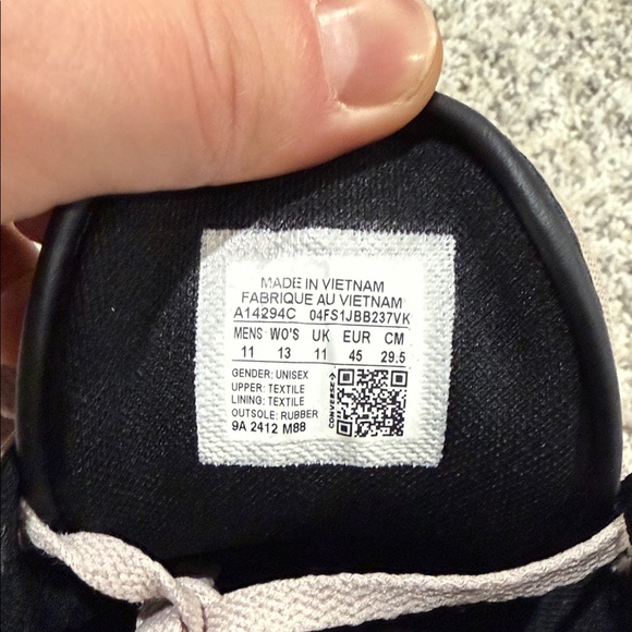 Converse Men's Black and Beige Sneakers - Picture 2 of 3